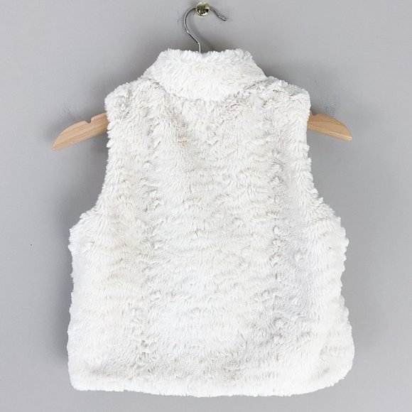 Widgeon Cream Faux Fur Zip Up Vest 24 Months - Picture 2 of 3